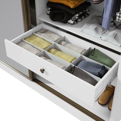 Imagem de Guarda Roupa Casal 3 Portas de Correr 6 Gavetas 270,5cm Spazio 100% MDF