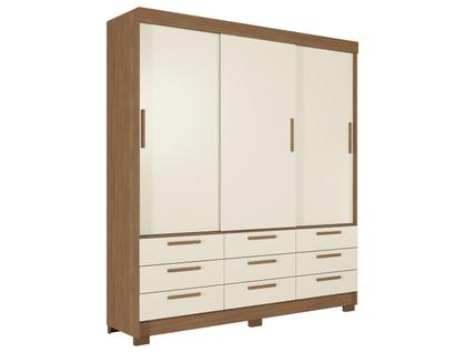 Imagem de Guarda-Roupa Casal 3 Portas de Correr 9 Gavetas 194,40cm Morretes Santos Andirá