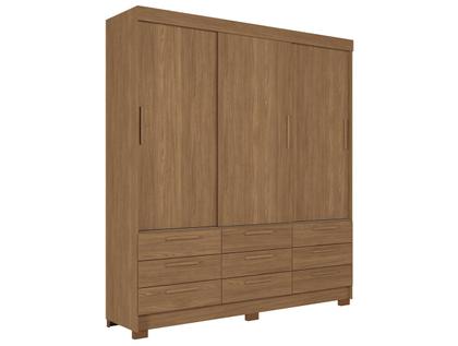 Imagem de Guarda-Roupa Casal 3 Portas de Correr 9 Gavetas 194,40cm Morretes Santos Andirá