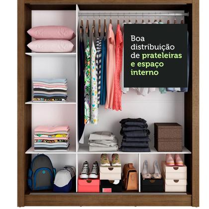 Guarda Roupa Casal 3 Portas de Correr com Espelho Panamá Madesa Imagem de Guarda Roupa Casal 3 Portas de Correr com Espelho Panamá Madesa