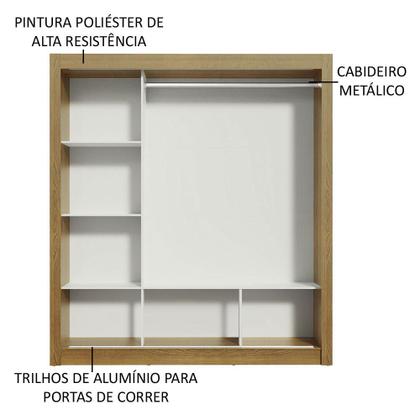 Guarda Roupa Casal 3 Portas de Correr com Espelho Panamá Madesa Imagem de Guarda Roupa Casal 3 Portas de Correr com Espelho Panamá Madesa