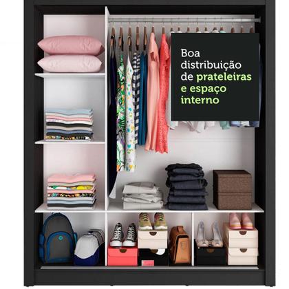 Imagem de Guarda Roupa Casal 3 Portas de Correr com Espelho Panamá Madesa