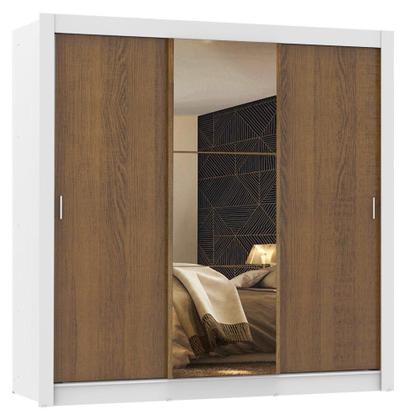 Imagem de Guarda Roupa Casal 3 Portas de Correr com Espelho Panamá Madesa
