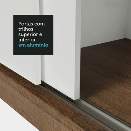 Imagem de Guarda-Roupa Casal 3 Portas de Correr com Espelhos 2 Gavetas Sublime Madesa