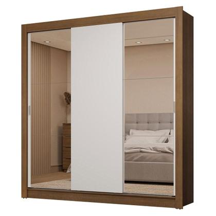 Imagem de Guarda-Roupa Casal 3 Portas de Correr com Espelhos 2 Gavetas Sublime Madesa