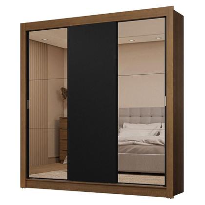 Imagem de Guarda-Roupa Casal 3 Portas de Correr com Espelhos 2 Gavetas Sublime Madesa