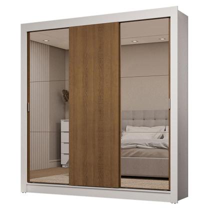 Imagem de Guarda-Roupa Casal 3 Portas de Correr com Espelhos 2 Gavetas Sublime Madesa
