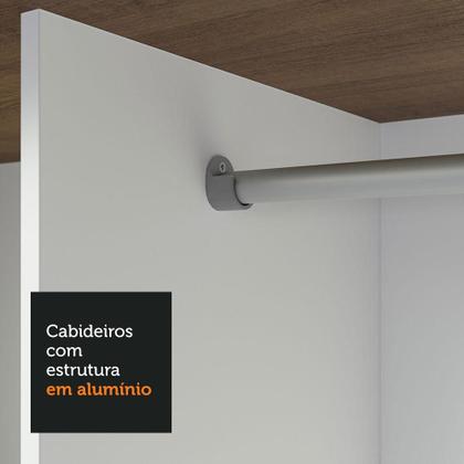 Imagem de Guarda-Roupa Casal 3 Portas de Correr com Espelhos Rustic/Preto Nobre Madesa