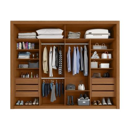 Imagem de Guarda-roupa Casal 4 Espelhos 2 Portas de Correr Essencial Espresso Móveis