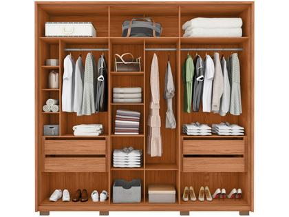 Imagem de Guarda-roupa Casal 4 Gavetas 6 Portas Caemmun Cléo