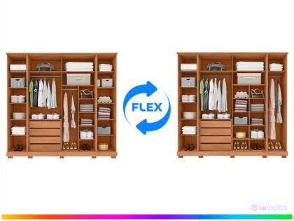 Imagem de Guarda-roupa Casal 4 Gavetas 6 Portas Caemmun Tela