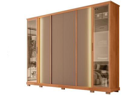 Imagem de Guarda-roupa Casal 4 Gavetas 6 Portas Caemmun Tela