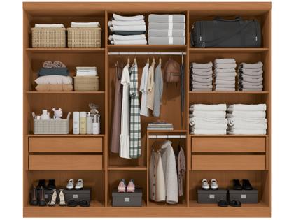 Imagem de Guarda-roupa Casal 4 Gavetas 6 Portas Kappesberg Roma