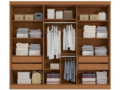 Imagem de Guarda-roupa Casal 4 Gavetas 6 Portas Kappesberg Roma