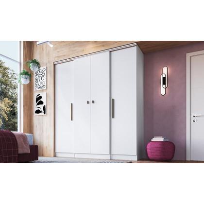 Imagem de Guarda-Roupa Casal 4 Portas 2 Gavetas Doripel Miami Branco