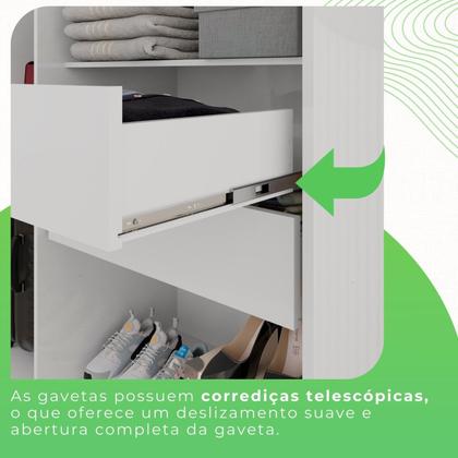 Guarda-roupa Casal 4 Portas 2 Gavetas França - Espresso Móveis