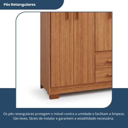 Imagem de Guarda Roupa Casal 4 Portas 2 Gavetas Primacy