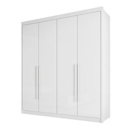 Imagem de Guarda-Roupa Casal 4 Portas 4 Gavetas 100% MDF Eloá Branco