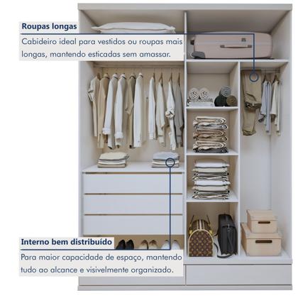 Imagem de Guarda Roupa Casal 4 Portas com 5 Gavetas 100% MDF Urbano