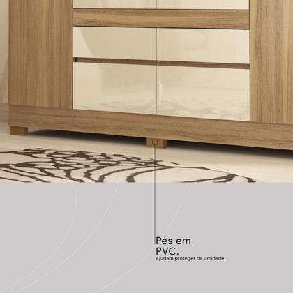 Imagem de Guarda Roupa Casal 4 Portas e 4 Gavetas Florida