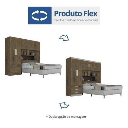 Imagem de Guarda-Roupa Casal 5 Portas com Cabeceira Cancun Flex Color