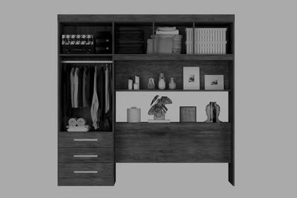 Imagem de Guarda-Roupa Casal 5 Portas com Cabeceira Cancun Flex Color