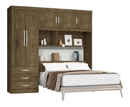 Imagem de Guarda-Roupa Casal 5 Portas com Cabeceira Cancun Flex Color