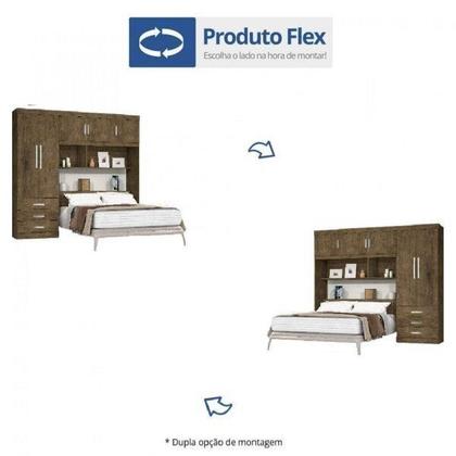 Imagem de Guarda-Roupa Casal 5 Portas com Cabeceira Cancun Flex Color