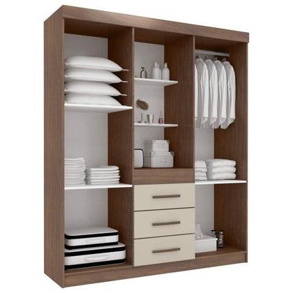 Imagem de Guarda-Roupa Casal 5 Portas com Espelho 3 Gavetas Itapema