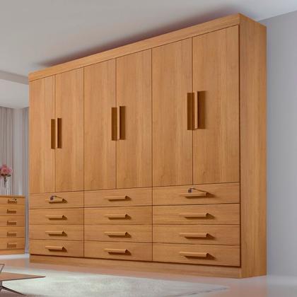 Guarda Roupa Casal 6 Portas 12 Gavetas Elegance - Alpoim Imagem de Guarda Roupa Casal 6 Portas 12 Gavetas Elegance