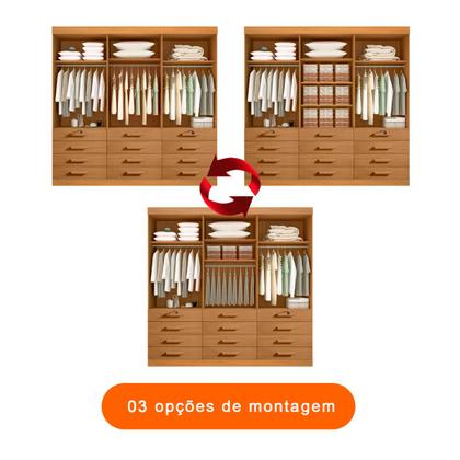 Guarda Roupa Casal 6 Portas 12 Gavetas Elegance - Alpoim Imagem de Guarda Roupa Casal 6 Portas 12 Gavetas Elegance
