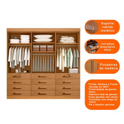 Guarda Roupa Casal 6 Portas 12 Gavetas Elegance - Alpoim Imagem de Guarda Roupa Casal 6 Portas 12 Gavetas Elegance