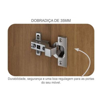 Imagem de Guarda Roupa Casal 6 Portas (2 c/ Espelho e 2 Ripadas) e 8 Gavetas Bolonha/Santoro Cumaru 23 - Novo Horizonte