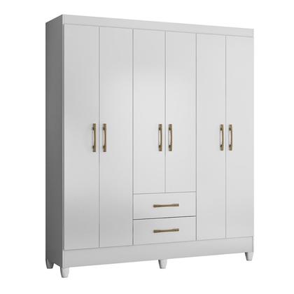 Imagem de Guarda Roupa Casal 6 Portas 2 Gavetas 153x182cm Panamá Moval
