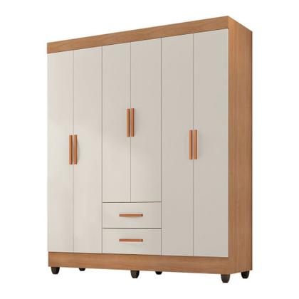 Imagem de Guarda Roupa Casal 6 Portas 2 Gavetas com Pés Lite