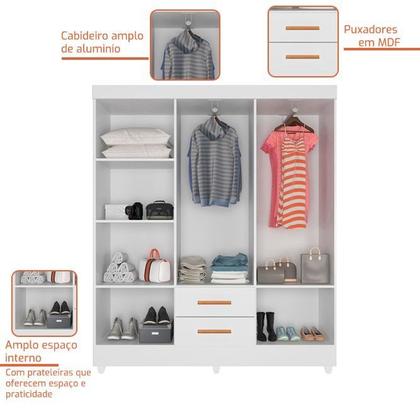 Imagem de Guarda Roupa Casal 6 Portas 2 Gavetas com Pés Lite