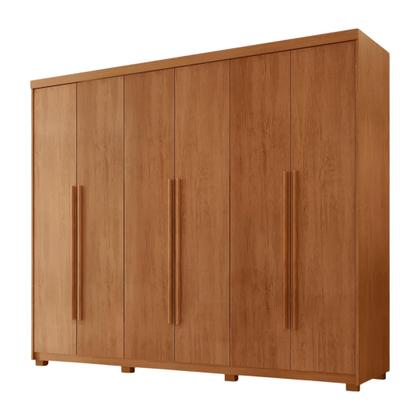 Imagem de Guarda Roupa Casal 6 Portas 2 Gavetas com Pés MDF Veracruz