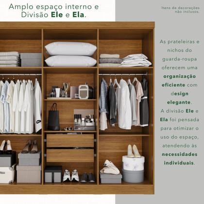 Imagem de Guarda-Roupa Casal 6 Portas 2 Gavetas França