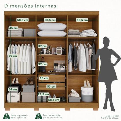 Imagem de Guarda-Roupa Casal 6 Portas 2 Gavetas França