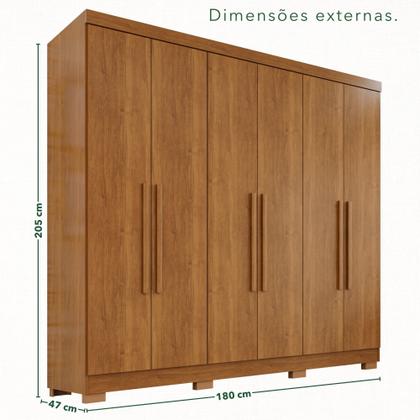Imagem de Guarda-Roupa Casal 6 Portas 2 Gavetas França