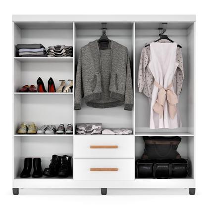 Imagem de Guarda Roupa Casal 6 Portas 2 Gavetas Lite  Amplo, Moderno e com Cabideiro