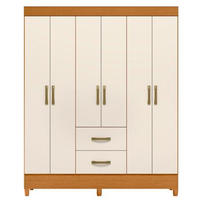 Imagem de Guarda Roupa Casal 6 Portas 2 Gavetas Mobi Albatroz