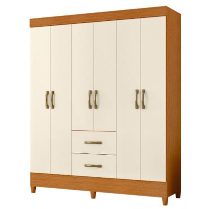 Imagem de Guarda Roupa Casal 6 Portas 2 Gavetas Mobi Albatroz