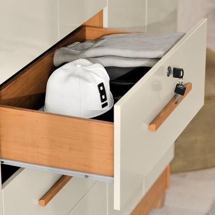 Imagem de Guarda Roupa Casal 6 Portas 3 Gavetas com Chave Mumbai MDP