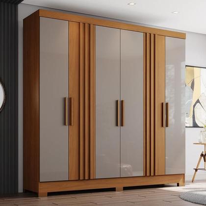 Guarda Roupa Casal 6 Portas 3 Gavetas Francês B367 Cinamomo Avelã