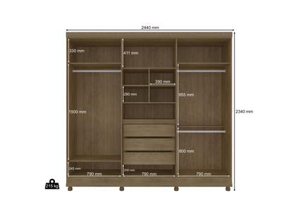 Imagem de Guarda-roupa Casal 6 Portas 3 Gavetas