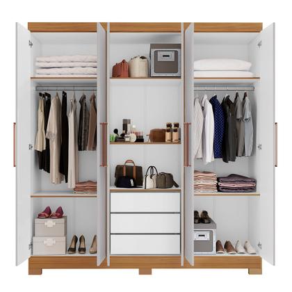 Guarda Roupa Casal 6 Portas 3 Gavetas NT 5190 Notável Móveis