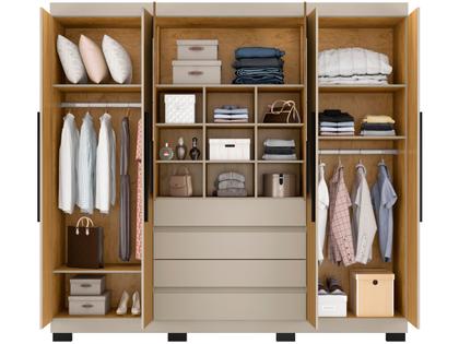 Imagem de Guarda-roupa Casal 6 Portas 4 Gavetas Araplac Lisboa