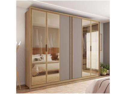 Imagem de Guarda-roupa Casal 6 Portas 4 Gavetas Caemmun Cristal