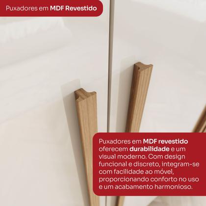 Imagem de Guarda-roupa Casal 6 Portas 4 Gavetas com Espelho Nathaniel Espresso Móveis